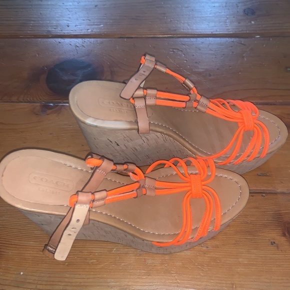 Coach corkscrew wedge sandals - Picture 2 of 2